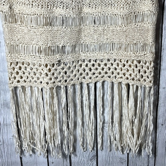 Double Zero Fringed Open Cover Up Sz Medium - Picture 9 of 9